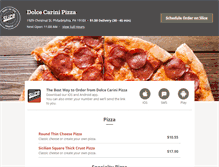 Tablet Screenshot of dolcecarinipizza.com